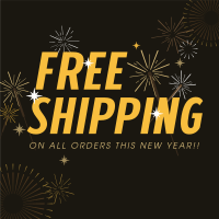 Free Shipping Sparkles Instagram post Image Preview