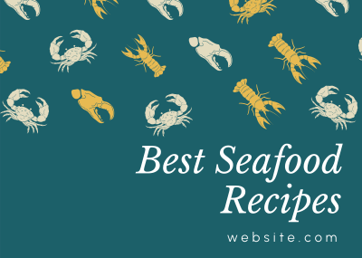 Seafood Recipes Postcard Image Preview