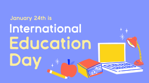 Cute Education Day Animation Image Preview