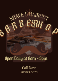 Retro Barber Shop Poster Preview
