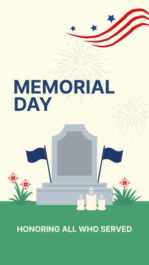 Memorial Day Tombstone Facebook story Image Preview