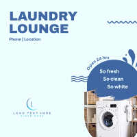 Clean Laundry Lounge Instagram Post Design