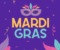 Mardi Gras Celebration Facebook Post Design