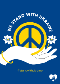 Ukraine Peace Hand Poster Design
