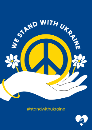 Ukraine Peace Hand Poster Image Preview