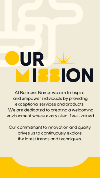 Our Mission Statement YouTube Short Design