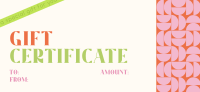Modern Quirky Pattern Gift Certificate Image Preview