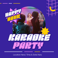 Karaoke Party Hours Instagram Post Design