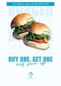 Double Burger Promo Poster Design