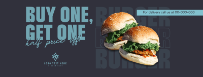 Double Burger Promo Facebook cover Image Preview