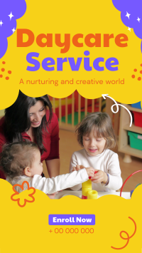 Cloudy Daycare Service TikTok Video Design