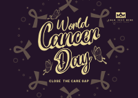 World Cancer Reminder Postcard Design