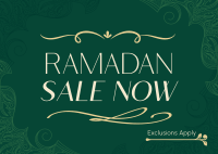 Ornamental Ramadan Sale Postcard Image Preview