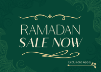 Ornamental Ramadan Sale Postcard Design