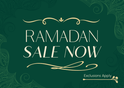Ornamental Ramadan Sale Postcard Image Preview