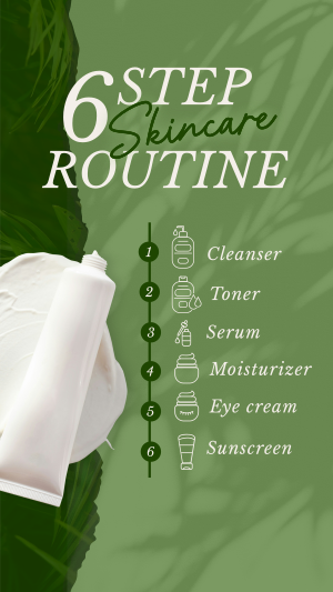 6-Step Skincare Routine Facebook story Image Preview