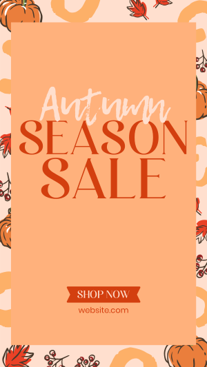 Leaves and Pumpkin Promo Sale Facebook story Image Preview