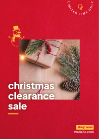 Christmas Clearance Poster Design
