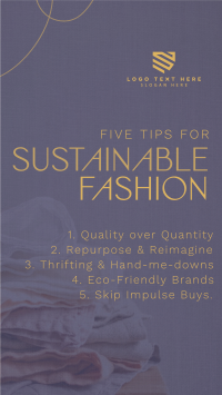 Chic Sustainable Fashion Tips YouTube short Image Preview