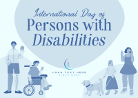 Simple Disability Day Postcard Image Preview