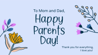 Floral Parents Greeting Facebook event cover Image Preview