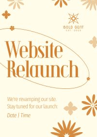 Floral Website Launch Poster Image Preview