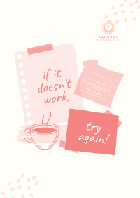 Post it Motivational Notes Flyer Design