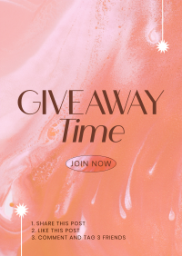 Giveaway Time Announcement Poster Image Preview