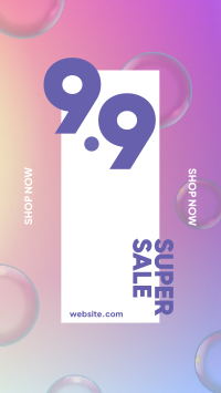 9.9 Sale Bubbles Instagram Story Design