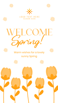 Welcome Spring Greeting TikTok Video Design