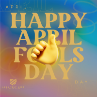 Happy April Fools Day Instagram Post Design
