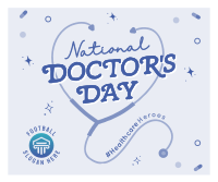 Quirky Doctors Day Facebook Post Design