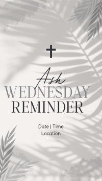 Ash Wednesday Reminder Facebook story Image Preview
