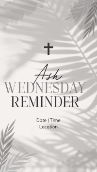 Ash Wednesday Reminder Facebook Story Image Preview