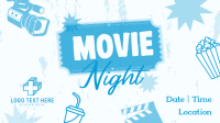 Retro Movie Night Animation Design