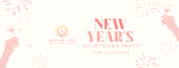 New Year Toast Countdown Facebook cover Image Preview