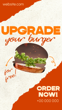 Upgrade your Burger! Instagram story Image Preview