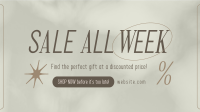 Minimalist Week Sale Facebook event cover Image Preview