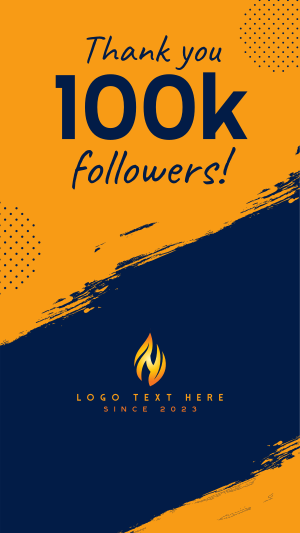 100k Followers Instagram story Image Preview