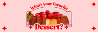 Fancy Dessert Day Twitter Header Design