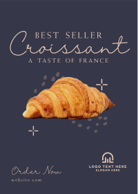 French Croissant Bestseller Flyer Design