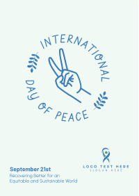 Peace Hand Sign Flyer Image Preview
