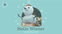 A Happy Snowman Facebook event cover Image Preview