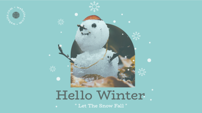 A Happy Snowman Facebook event cover Image Preview