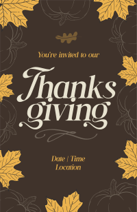 Simple Thanksgiving Day Invitation Preview