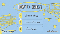 Order Instructions Retro Facebook Event Cover Preview