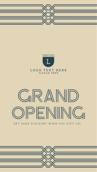 Minimalist Art Deco Grand Opening Instagram story Image Preview
