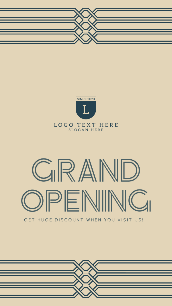 Minimalist Art Deco Grand Opening Instagram Story Design Image Preview