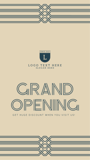 Minimalist Art Deco Grand Opening Instagram story Image Preview