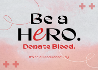 Blood Donation Campaign Postcard Image Preview